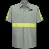 Enhanced Visibility Short Sleeve Cotton Work Shirt - Tall Sizes Thumbnail