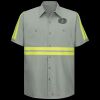 Enhanced Visibility Short Sleeve Cotton Work Shirt - Tall Sizes Thumbnail