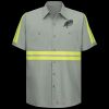 Enhanced Visibility Short Sleeve Cotton Work Shirt - Tall Sizes Thumbnail