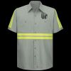Enhanced Visibility Short Sleeve Cotton Work Shirt - Tall Sizes Thumbnail