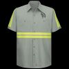 Enhanced Visibility Short Sleeve Cotton Work Shirt - Tall Sizes Thumbnail