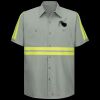 Enhanced Visibility Short Sleeve Cotton Work Shirt - Tall Sizes Thumbnail