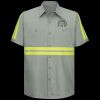 Enhanced Visibility Short Sleeve Cotton Work Shirt - Tall Sizes Thumbnail